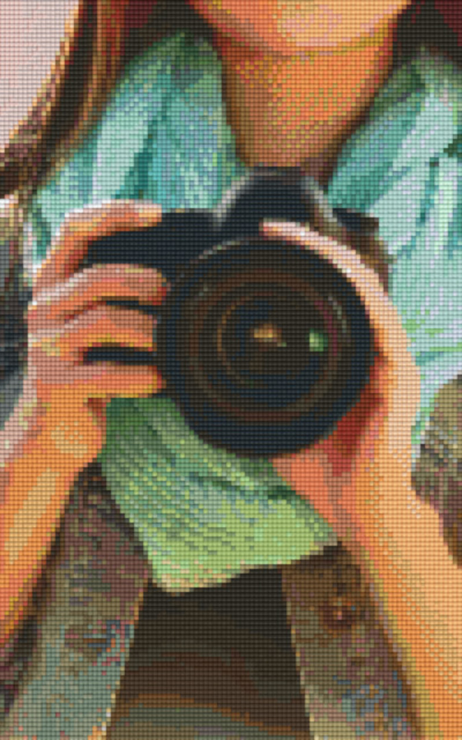 Camera Girl Eight [8] Baseplate PixelHobby Mini-mosaic Art Kit image 0
